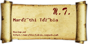 Maróthi Tóbia névjegykártya